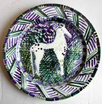 'Horse', plate, faience